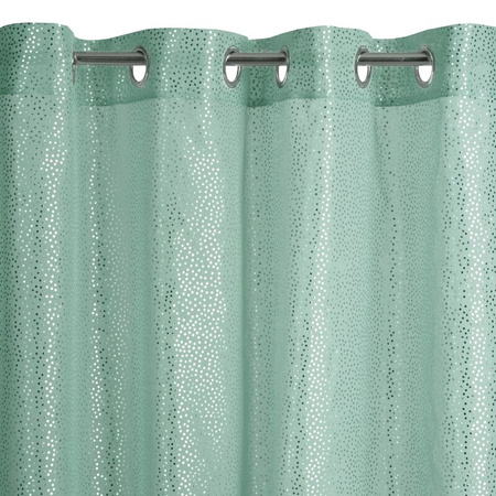 Zasłona gotowa miętowa na przelotki 140X250 