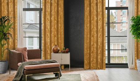 ZASŁONA GOTOWA LIVIA 140 X 250 CM ZŁOCISTY