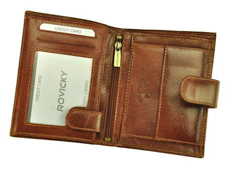Portfel męski skórzany skóra naturalna Rovicky 