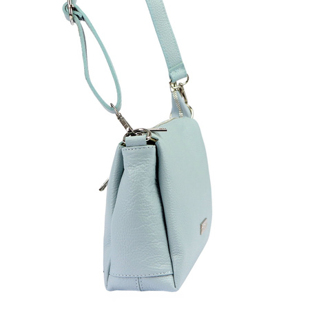 MiaMore torebka listonoszka skóra naturalna niebieski