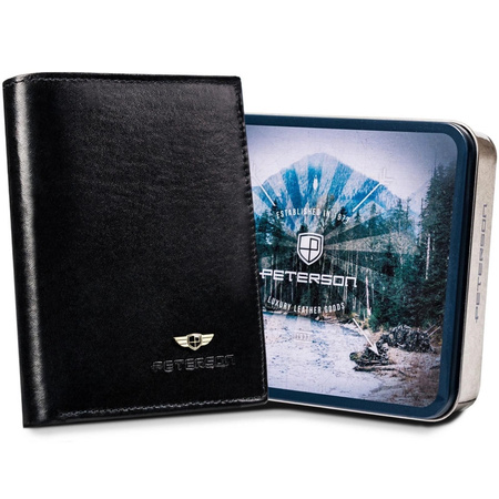 Portfel męski skórzany skóra naturalna Peterson
