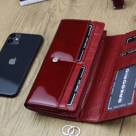 Portfel damski skórzany skóra naturalna Gregorio 