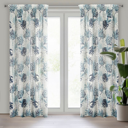 FIRANA GOTOWA MALTA NA TAŚMIE 140 X 270 CM BIAŁY