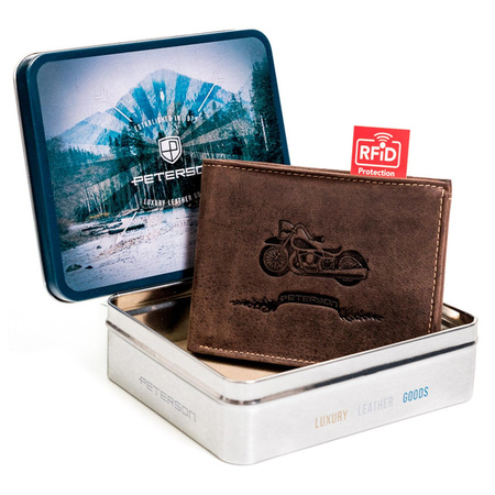 Portfel męski skórzany skóra naturalna  Peterson