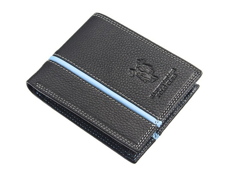 Skórzany pasek męski ELITE czarny 105-cm