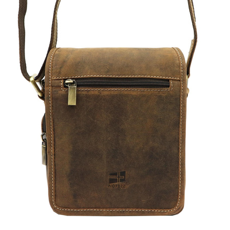 Torba saszetka na ramię męska skórzana skóra naturalna Nordee