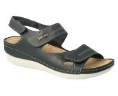 Inblu sandały damskie skórzane granatowe