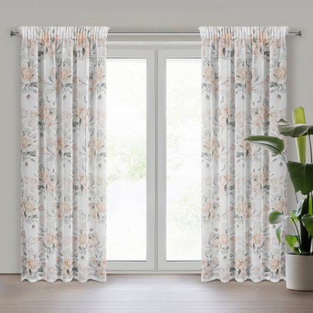 ZASŁONA GOTOWA ELLIE NA TAŚMIE 140 X 270 CM KREMOWY