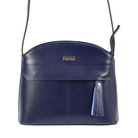 MiaMore torebka listonoszka skóra naturalna czarny