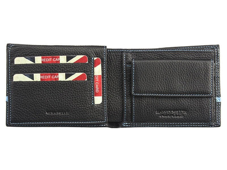 Skórzany pasek męski ELITE czarny 105-cm