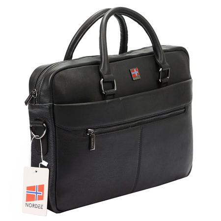 Teczka torba męska skórzana skóra naturalna Nordee