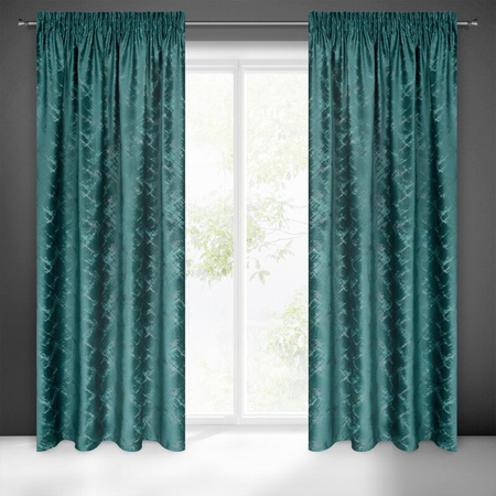 ZASŁONA GOTOWA ADRIA NA TAŚMIE 140 X 270 CM TURKUSOWY