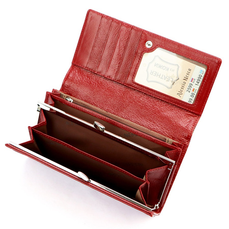 Portfel damski skórzany skóra naturalna Alessio Nesca 