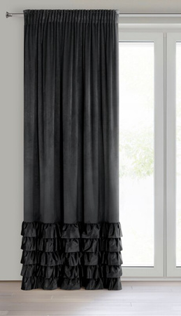ZASŁONA GOTOWA DANI NA TAŚMIE 140 X 270 CM CZARNY