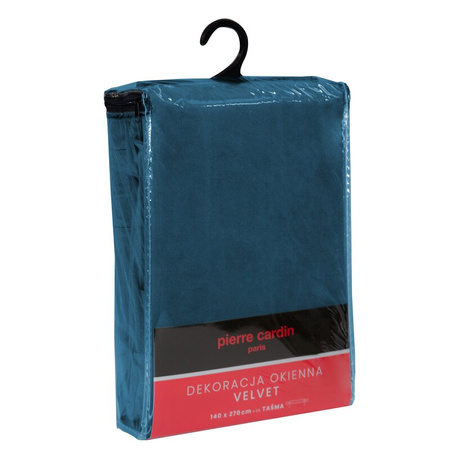 ZASŁONA GOTOWA SIBEL NA TAŚMIE 140 X 270 CM CIEMNONIEBIESKI