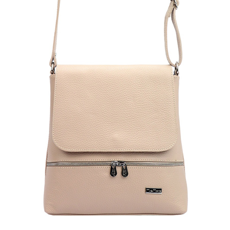 MiaMore torebka listonoszka skóra naturalna różowy