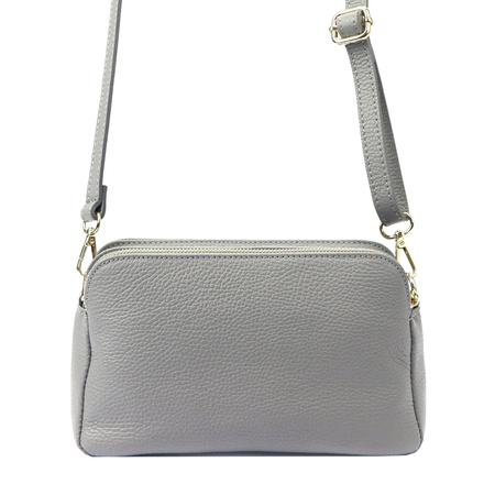 MiaMore torebka listonoszka skóra naturalna szary