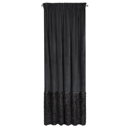 ZASŁONA GOTOWA MARION 2 NA TAŚMIE 140 X 270 CM CZARNY