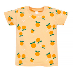 T-shirt FRUIT&SUN zółty,pomarańcze 140