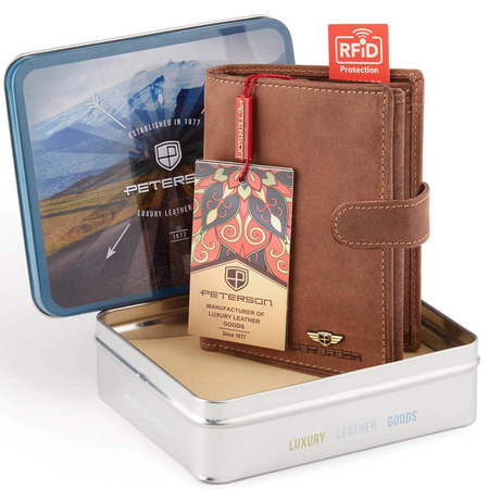 Portfel męski skórzany skóra naturalna  Peterson 