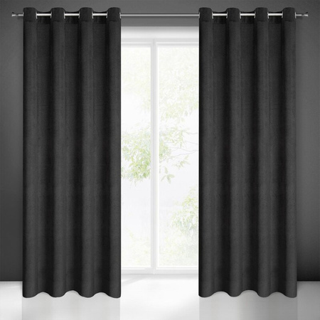 ZASŁONA GOTOWA ELIZA 140 X 250 CM CZARNY