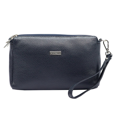 Vera Pelle torebka listonoszka skóra naturalna niebieski