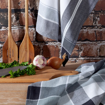 KOMPLET RĘCZNIKÓW KUCHENNYCH MONA 50 X 70 CM CZARNY