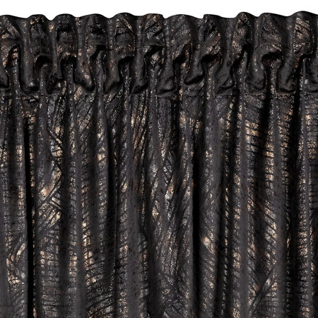 ZASŁONA GOTOWA TULIA NA TAŚMIE 135 X 270 CM CZARNY