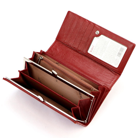 Portfel damski skórzany skóra naturalna Alessio Nesca 