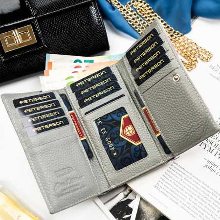 Portfel damski skóra naturalna skórzany Peterson