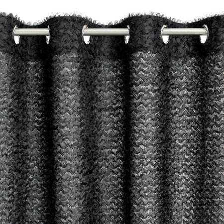 ZASŁONA GOTOWA TIFFANY 135 X 250 CM CZARNY