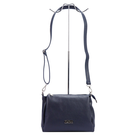 MiaMore torebka listonoszka skóra naturalna niebieski