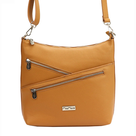 MiaMore torebka listonoszka skóra naturalna beżowy