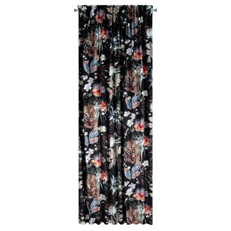 ZASŁONA GOTOWA ALANI NA TAŚMIE 140 X 270 CM CZARNY