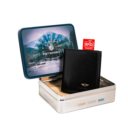 Portfel męski skórzany skóra naturalna  Peterson