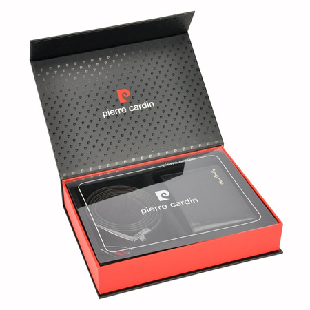 Zestaw na prezent dla mężczyzny portfel i pasek męski skórzany Pierre Cardin