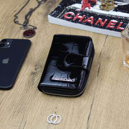 Gregorio portfel skóra naturalna czarny Gregorio BC-115 - kobieta