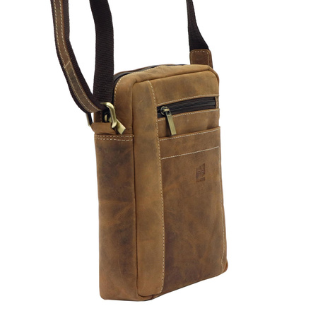 Torba saszetka na ramię męska skórzana skóra naturalna Nordee 