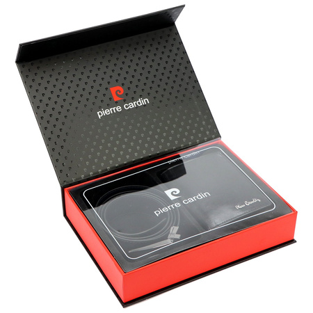 Zestaw na prezent dla mężczyzny portfel i pasek męski skórzany Pierre Cardin