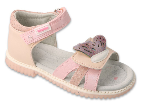 Befado - Obuwie dziecięce sandałki dla dziewczynki różowe 