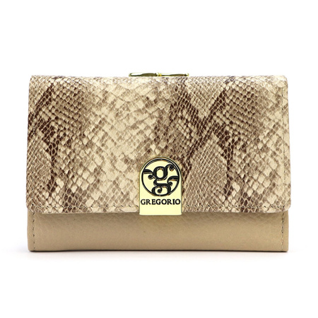 Portfel damski skórzany skóra naturalna Gregorio