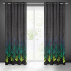 ZASŁONA GOTOWA ANGELINA 140 X 250 CM CZARNY