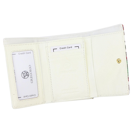 Portfel damski skórzany skóra naturalna + skóra ekologiczna Gregorio