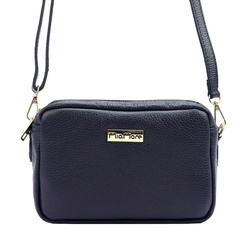 MiaMore torebka listonoszka skóra naturalna niebieski