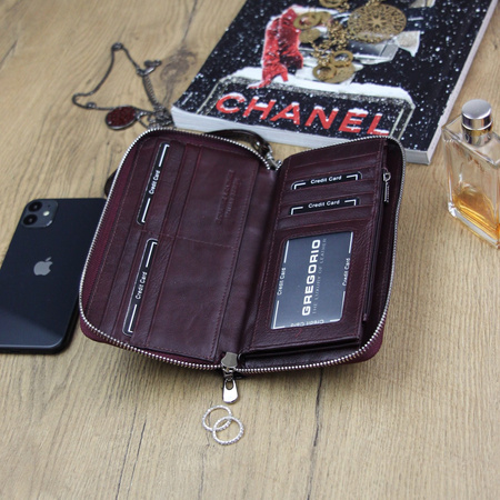 Portfel damski skórzany skóra naturalna Gregorio 