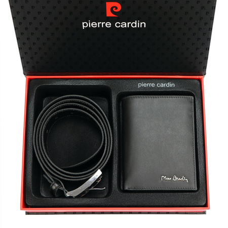Zestaw na prezent dla mężczyzny portfel i pasek męski skórzany Pierre Cardin
