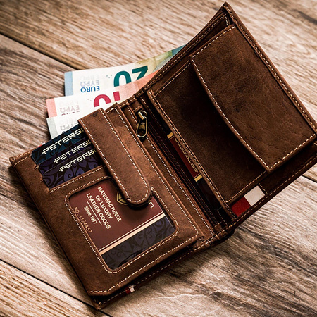 Portfel męski skórzany skóra naturalna  Peterson 