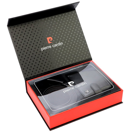 Zestaw na prezent dla mężczyzny portfel i pasek męski skórzany Pierre Cardin