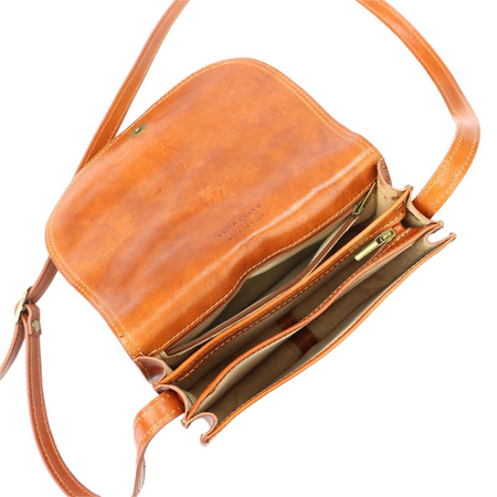 Florence torebka listonoszka skóra naturalna czerwony