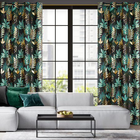 ZASŁONA GOTOWA MALTA 140 X 250 CM CZARNY